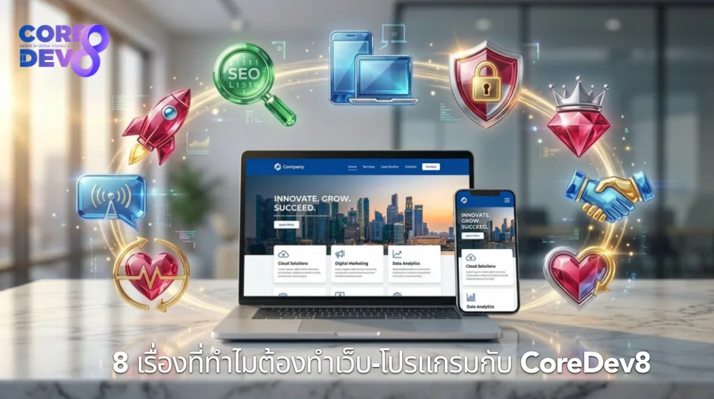 8 เรื่องที่ทำไมต้องทำเว็บ-โปรแกรมกับเรา...